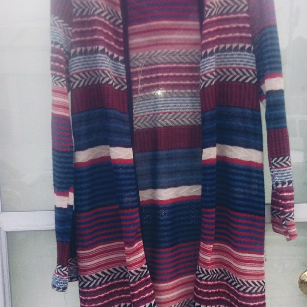 Long sleeve colorful cardigan